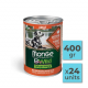 Pack latas de comida en salsa para perro adulto con pavo - 400gr (24u)