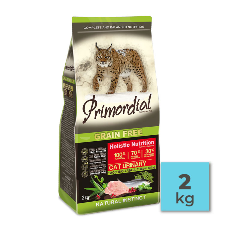 Pienso sin cereales para gatos urinario con pavo y arenque – 2Kg