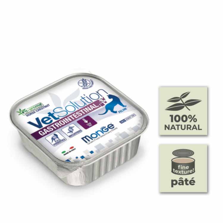 Pack Latas de paté para gato Monge Vet Solution - Gastrointestinal - 100gr (24u)