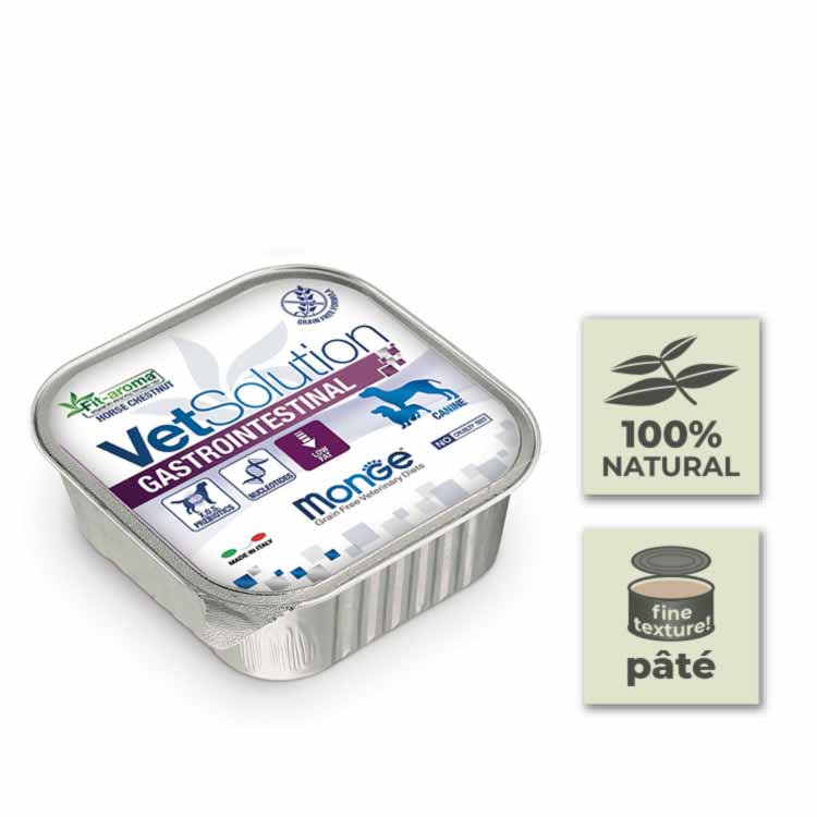 Pack Latas de paté para perro Monge Vetsolution - Gastrointestinal - 150gr (24u)