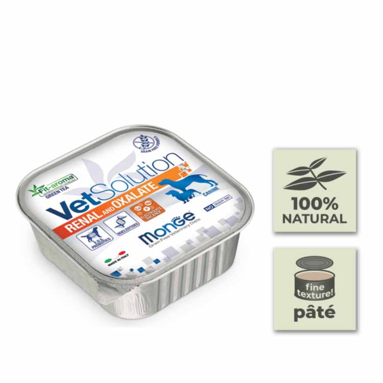 Pack Latas de paté para perro Monge Vetsolution - Renal and Oxalate - 150gr (24u)