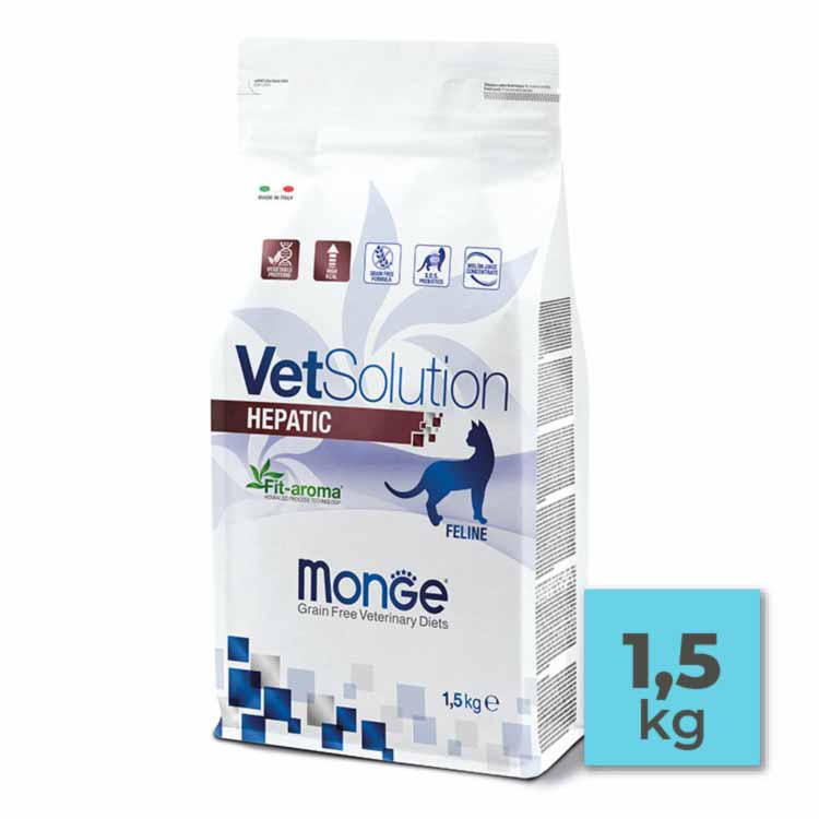 Pienso para gato Monge Vet Solution - Hepatic - 1,5Kg