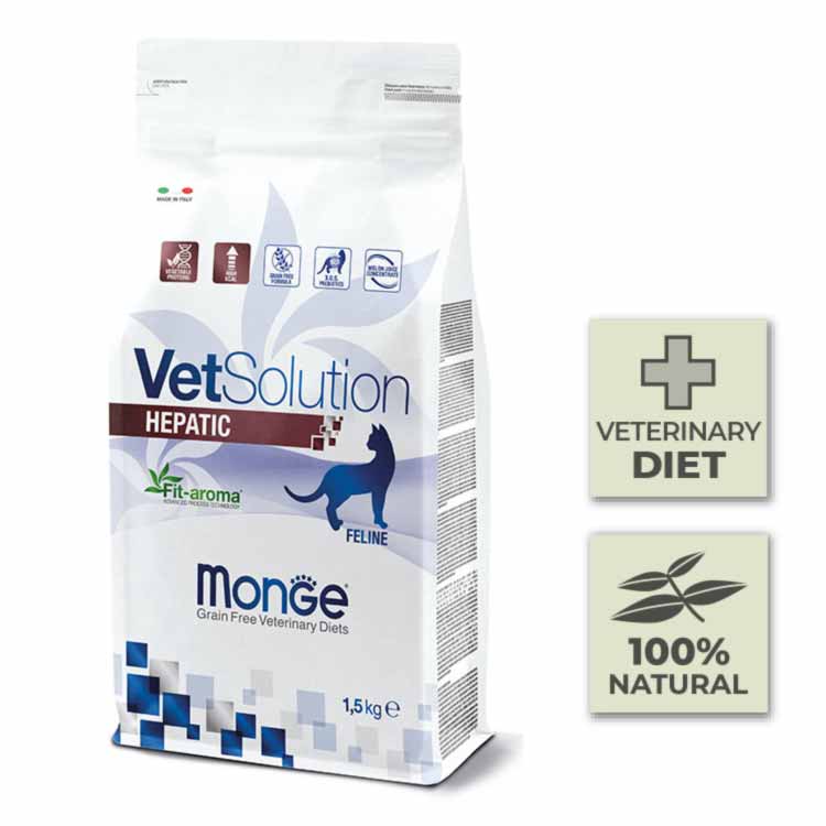 Pienso para gato Monge Vet Solution - Hepatic - 1,5Kg