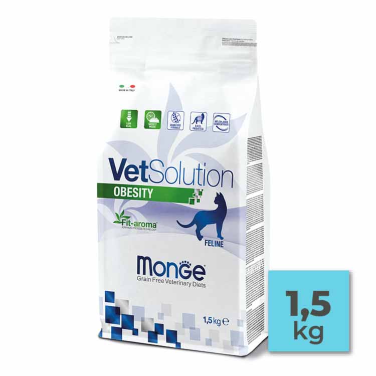 Pienso para gato Monge Vet Solution - Obesity - 1,5Kg