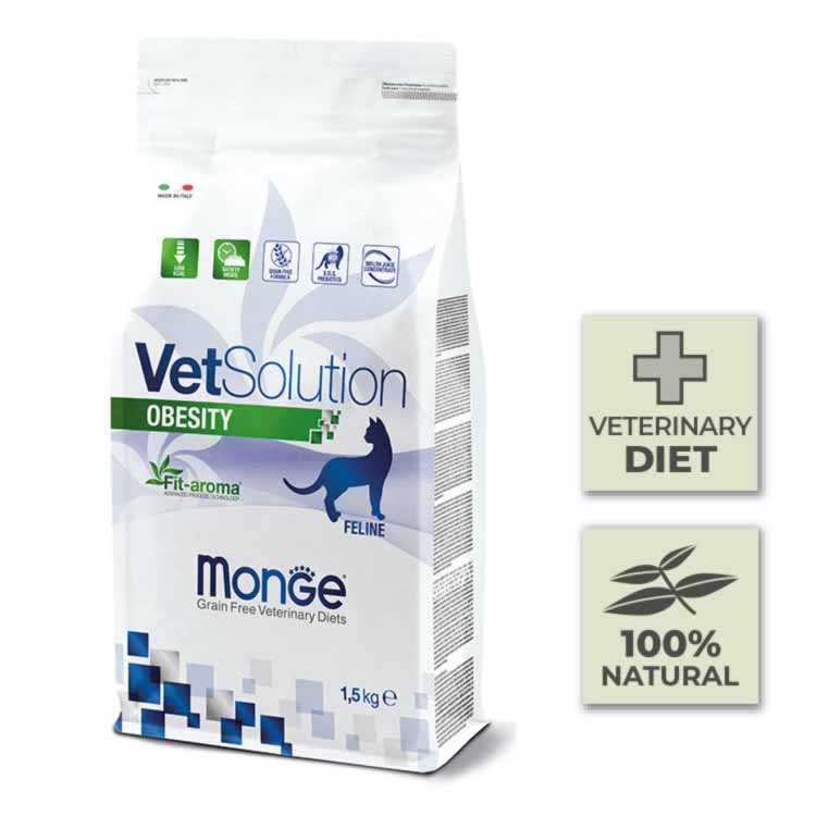 Pienso para gato Monge Vet Solution - Obesity - 1,5Kg