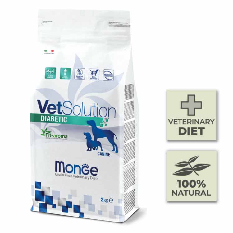 Pienso para perro Monge Vet Solution – Diabetic – 2Kg