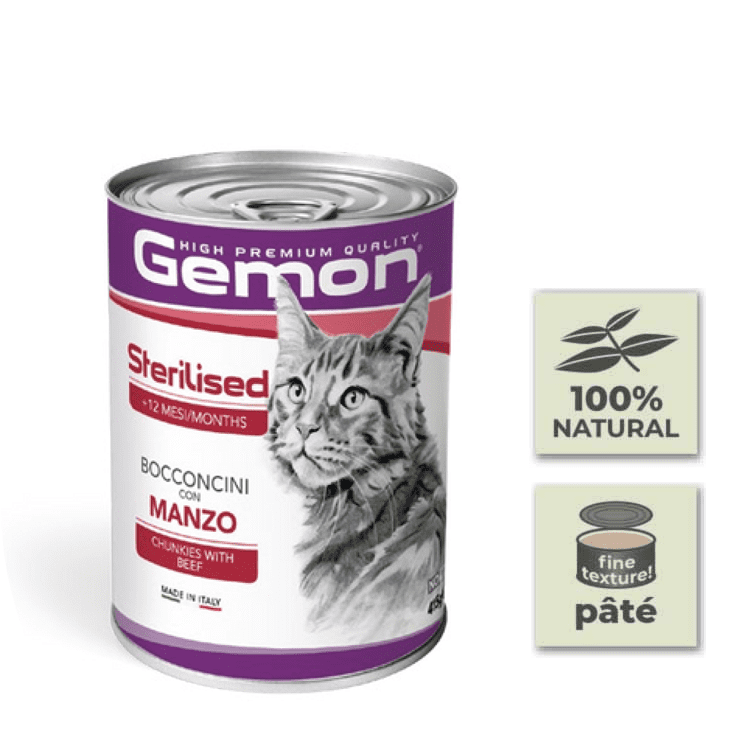 Gemon Lata Pate Gato Esterilizado con Ternera