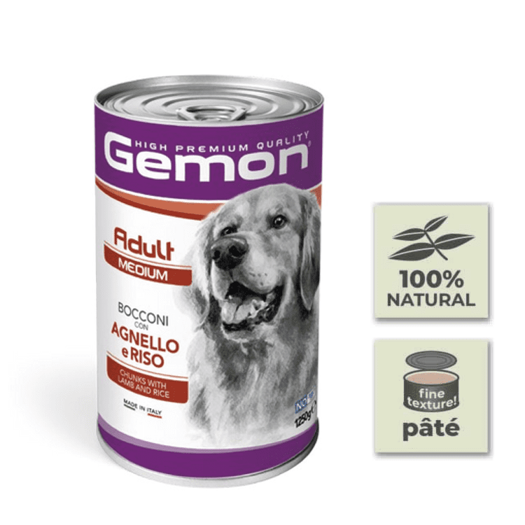 Gemon Lata Pate Perro con Cordero y Arroz